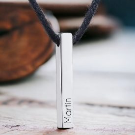   Personalizovaný přívěsek s vlastni text pro muže z chirurgické oceli 