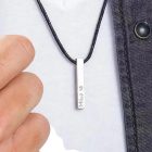 Personalizovaný přívěsek s vlastni text pro muže z chirurgické oceli 