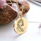 Personalizované náhrdelník s gravírovaní fotografie chirurgické oceli