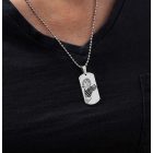 Personalizované náhrdelník s gravírovaní fotografie chirurgické oceli pro muže