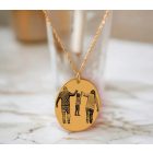 Personalizované náhrdelník ovál s gravírovaní fotografie chirurgické oceli