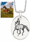 Personalizované náhrdelník ovál s gravírovaní fotografie chirurgické oceli