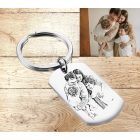 Personalizované klíčenka s gravírovaní fotografie chirurgické oceli