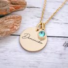 Personalizovaný náhrdelník z přírodního kamene chirurgické oceli