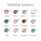 Personalizovaný náhrdelník z přírodního kamene s vlastni text chirurgické oceli