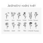 Personalizovaný náhrdelník rodná květina s vlastním jménem chirurgické oceli