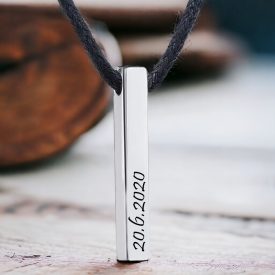   Personalizovaný náhrdelník s vlastni název chirurgické oceli pro muže