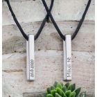 Personalizovaný náhrdelník s vlastni název chirurgické oceli pro muže