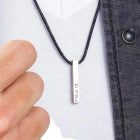 Personalizovaný náhrdelník s vlastni název chirurgické oceli pro muže