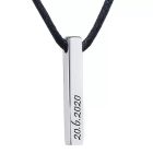 Personalizovaný náhrdelník s vlastni název chirurgické oceli pro muže