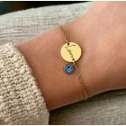 Personalizovaný náramek z přírodního kamene s vlastni text chirurgické oceli