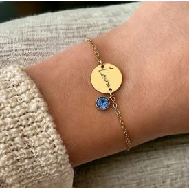   Personalizovaný náramek z přírodního kamene s vlastni text chirurgické oceli