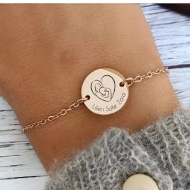   Personalizovaný náramek gravírováním jmen dětí na přání chirurgické oceli