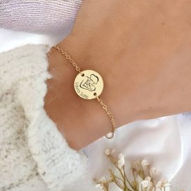   Personalizovaný náramek gravírováním jmen dětí na přání chirurgické oceli pro babičku